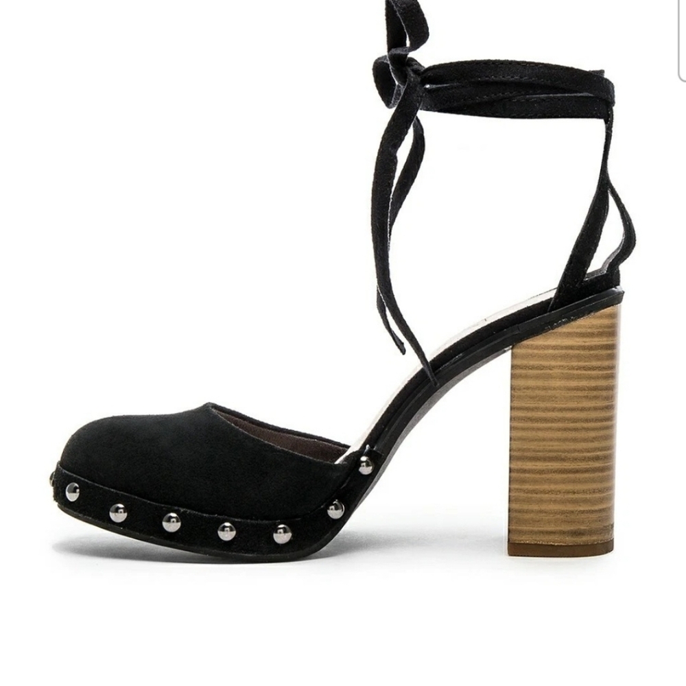Seychelles Drift Black Suede Studded Pumps